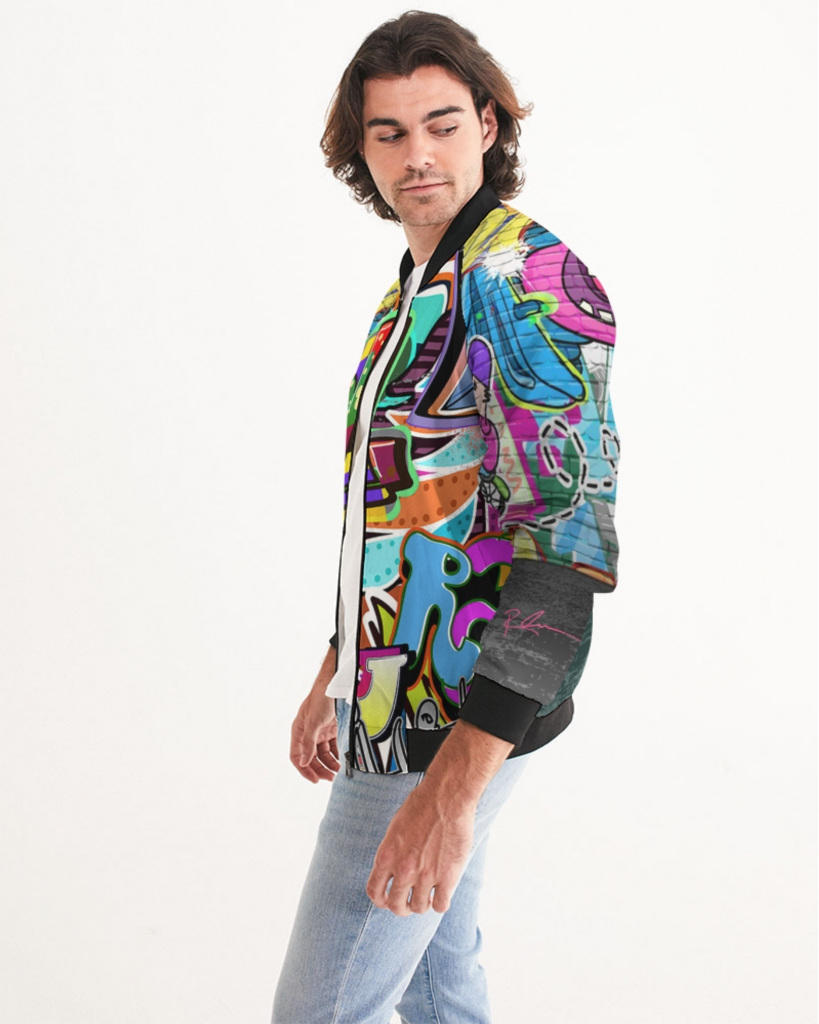 “90’S HIP-HOP” MEN’S BOMBER JACKET – RuebxQube.com